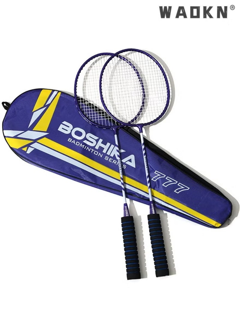 WAOKN Badminton Racket Set, Lightweight Professional Badminton Racket Set for Badminton Racquets Badminton Rackets Set, Lightweight Badminton Rackets Professional Set with 3 Nylon Ball, 1 Badminton Bag - Image 3